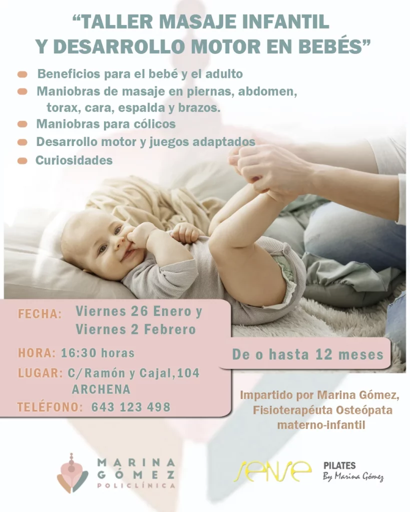 Taller masaje infantil en bebes Enero-Febrero 2024
